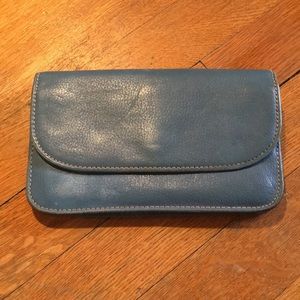 Blue Genuine Leather Wallet
